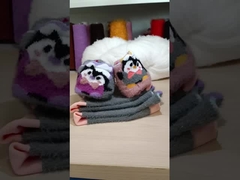 Fios de pele imitados de poliéster 100% para a fabricação de camisolas e camisolas macias